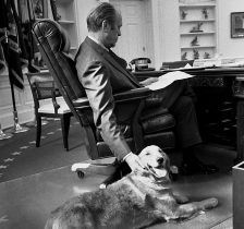 President Ford met zijn Golden Retriever